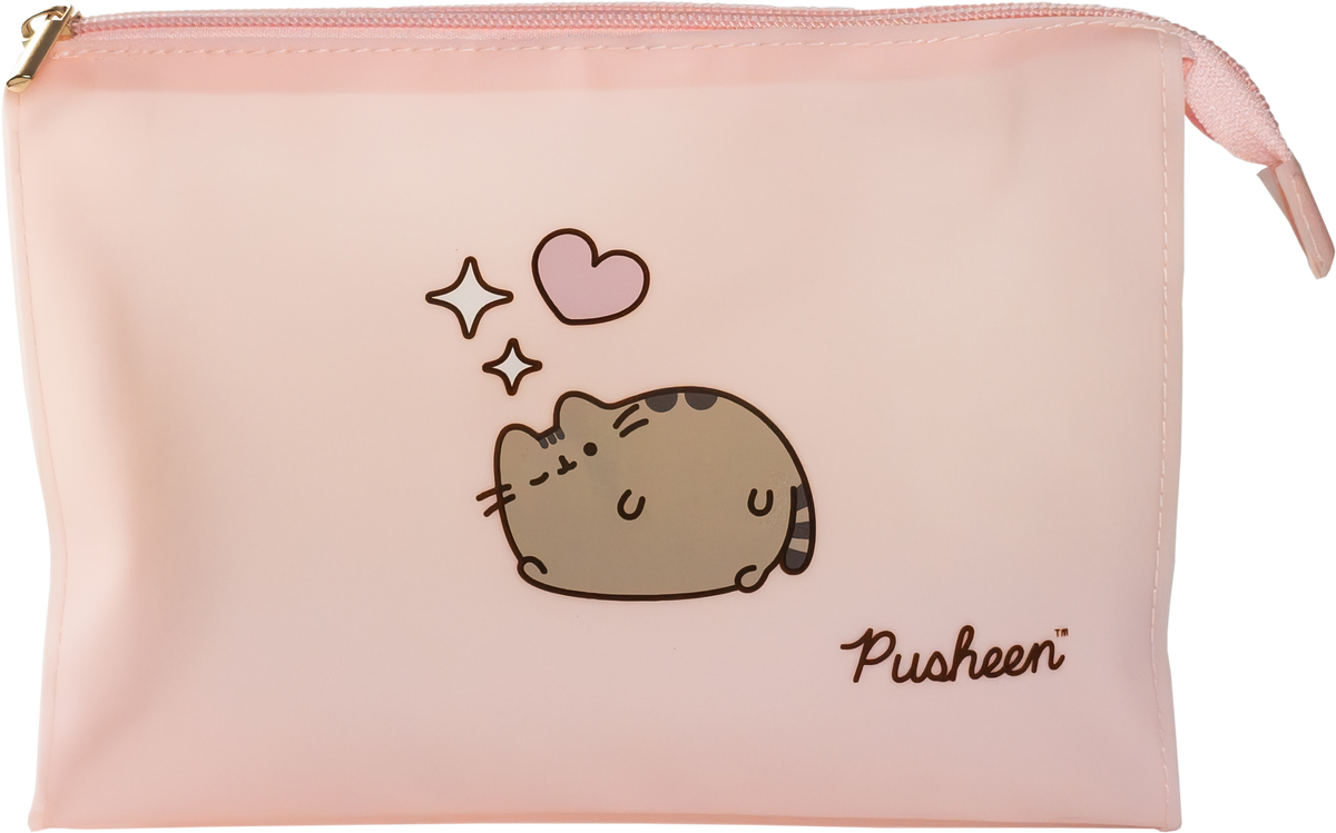 Pink silicone cosmetic bag