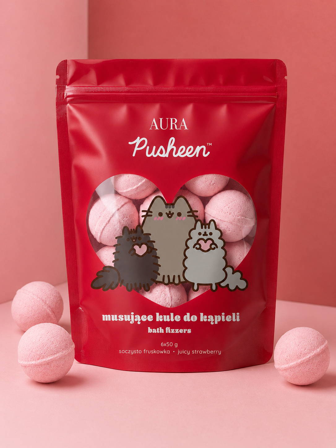 Kule do kąpieli Soczysta Truskawka 6 × 50 g