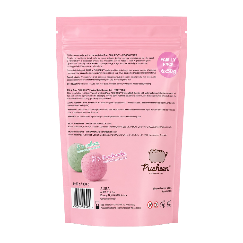 Bath Bombs Fruit Mix 6 × 50 g Heart