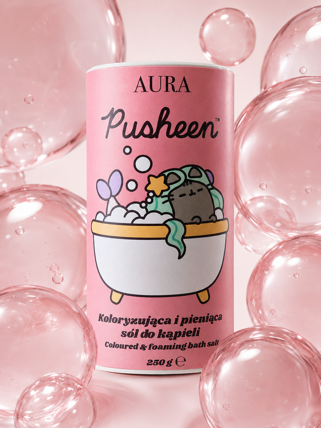 Colouring and foaming bath salt in a shaker 250 g