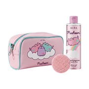 Tropical set: cosmetic bag + Papaya gel 200 ml + bath bomb 50 g