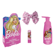 Body and Lip Care Set with a hair clip: raspberry foam 300 ml + lipstick 3.8 g