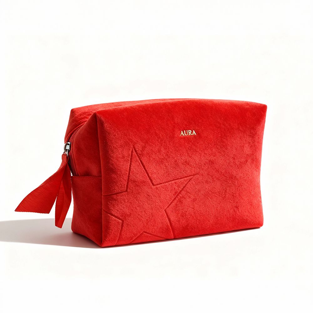 Red velvet cosmetic bag