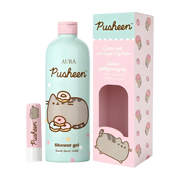 Gift set: 50 ml perfume + berry lipstick + 500 ml raspberry gel Meow & Forever