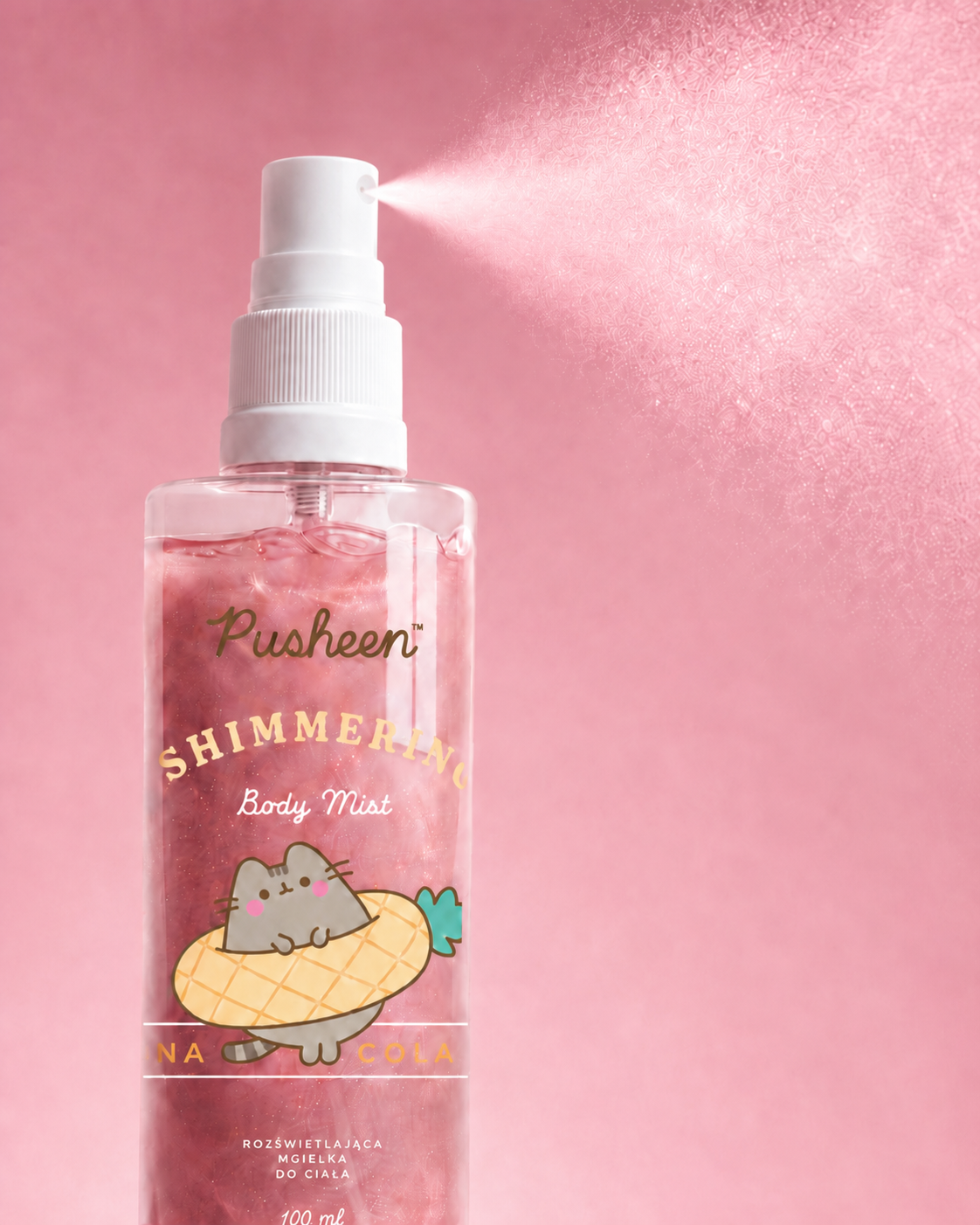Rozświetlająca mgiełka do ciała Różowa 100 ml