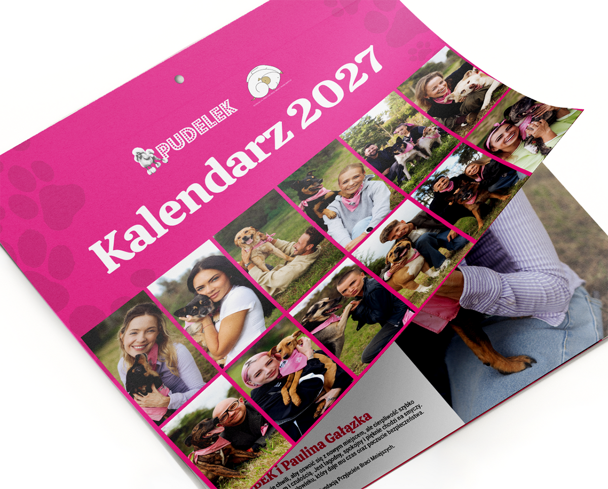 Kalendarz charytatywny Pudelek 2027 - 12 gwiazd, 12 kundelków, jeden wspólny cel!