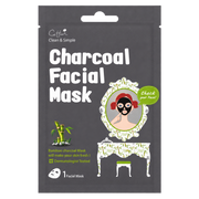 Oczyszczająca maska w płachcie z węgla bambusowego Charcoal Facial Mask