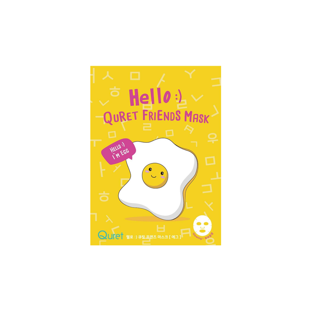 Hello Friends Mask Egg Sheet Mask with Egg Protein Extract 25g