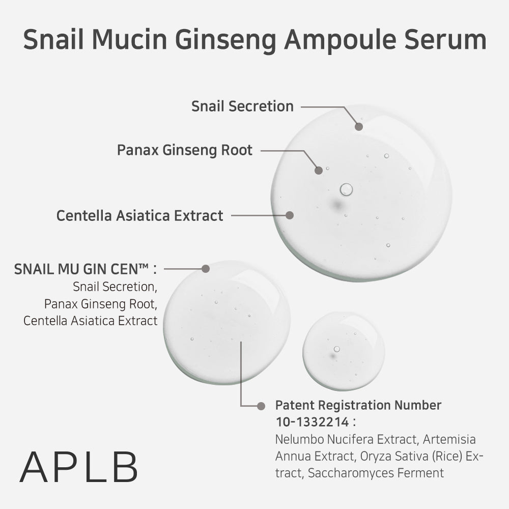Serum do twarzy Snail Mucin Ginseng Ampoule Serum