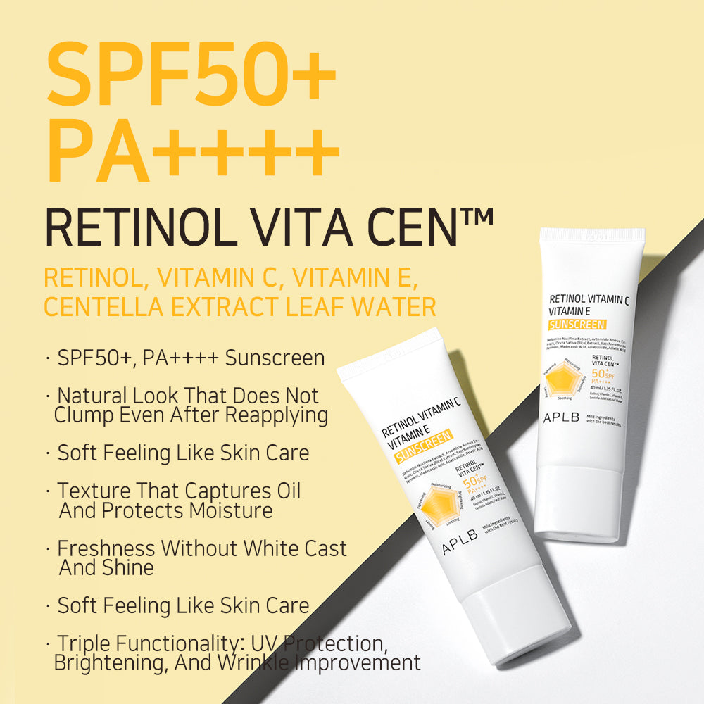 Retinol Vitamin C Vitamin E Sunscreen
