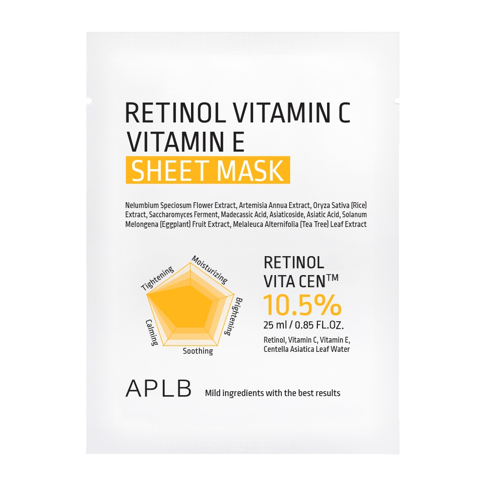 Retinol Vitamin C Vitamin E Sheet Mask