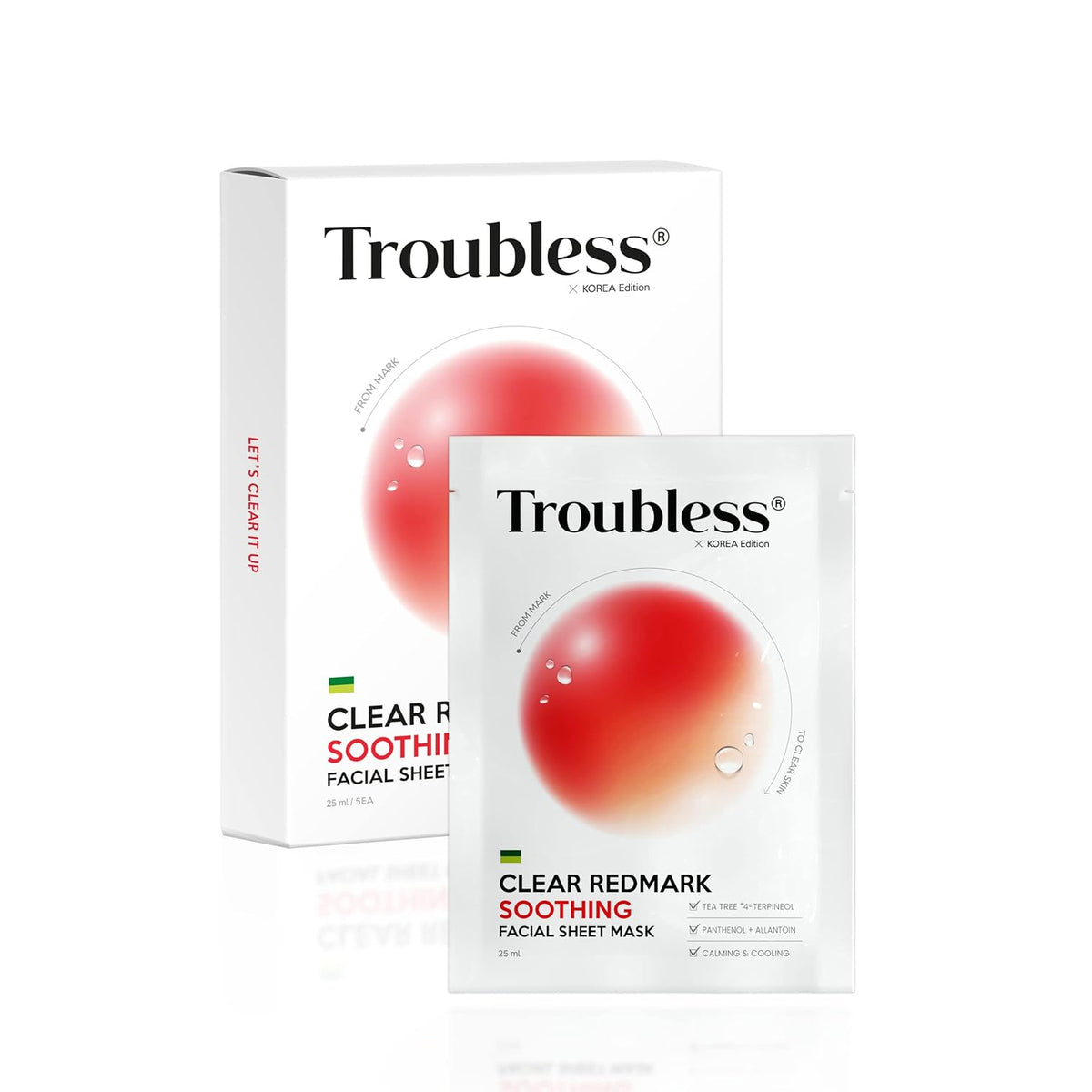 Soothing Facial Sheet Mask 25ml Clear Redmark